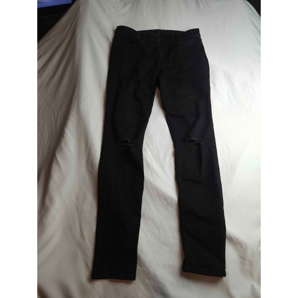 Abercrombie & Fitch Harper Super Skinny Jean Womens 27/4R Black Denim Distressed